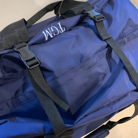 NWOT L.L.BEAN TRAVEL DUFFLE ROLLING BAG TWO WHEELS NAVY /BLACK - Picture 11 of 12